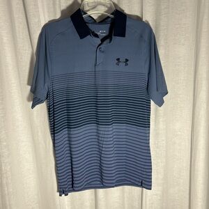 Under Armour Men’s Navy and Dark Blue Gradient Polo